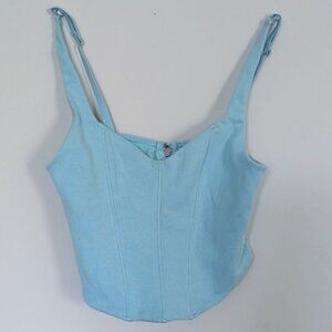 Gilly Hicks Corset Style light blue top size XS